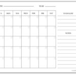 FREE Blank Undated Monthly Calendar Printable Template Love Our Real Life