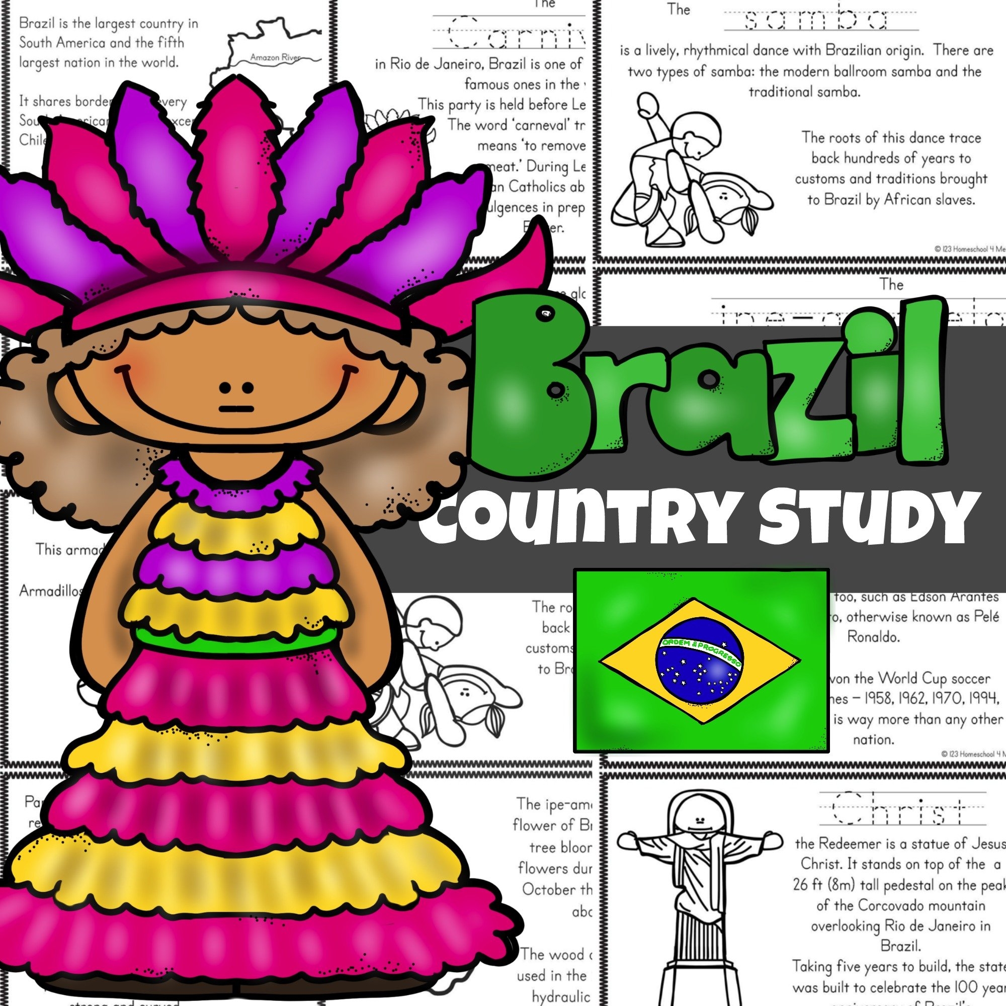  FREE Brazil For Kids Printable Reader Book Color Read U0026 Learn