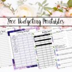 Free Budgeting Printables Expenses Goals Monthly Budget