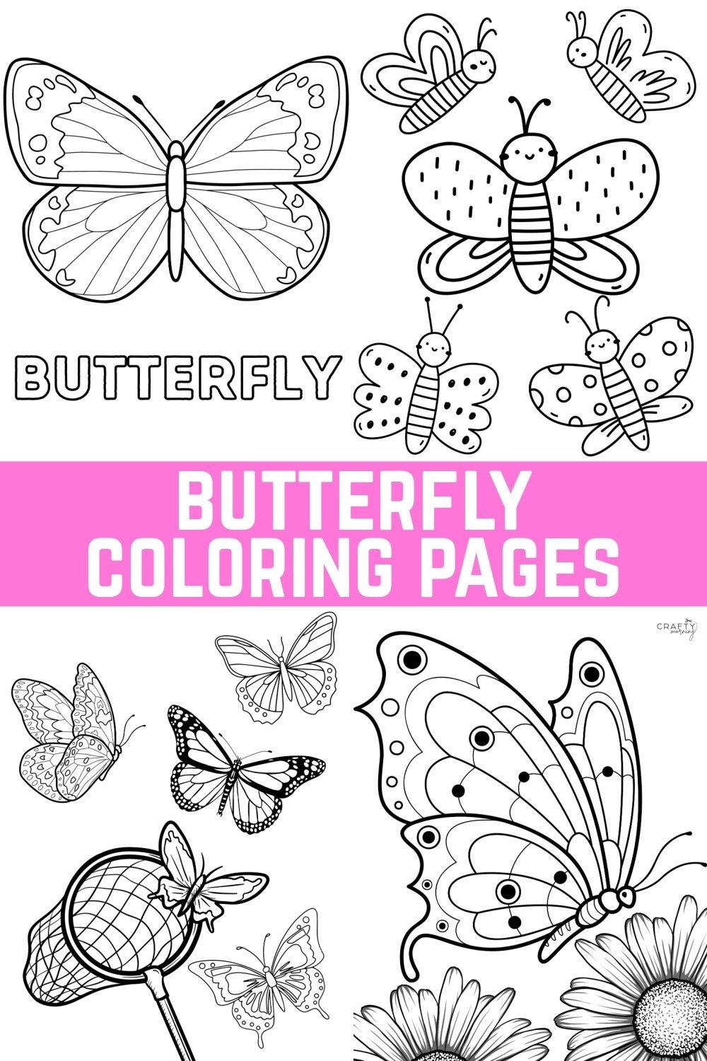 Free Butterfly Coloring Pages To Print Crafty Morning