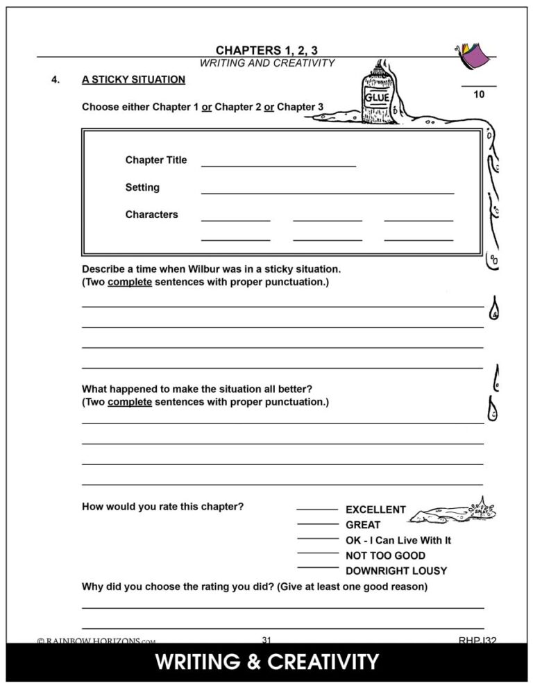Free Charlotte S Web Worksheet Download Free Charlotte S Web Worksheet Png Images Free Worksheets On Clipart Library