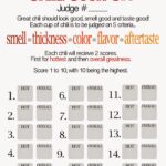 Free Chili Cook Off Score Card My Name Is Snickerdoodle