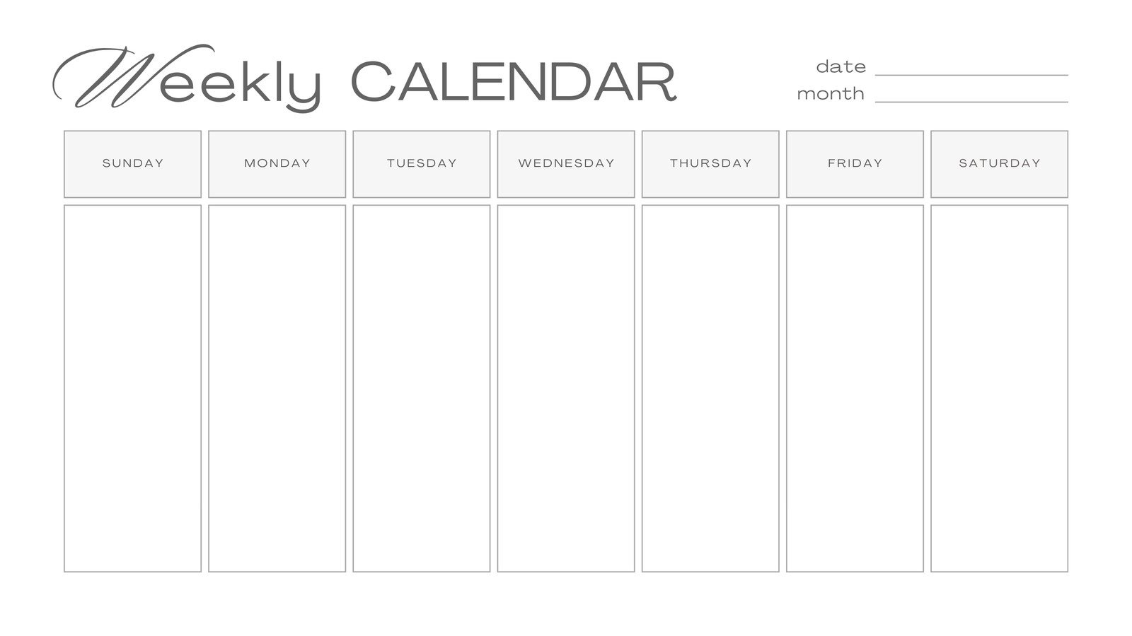 Printable Daily Calendar Sheets