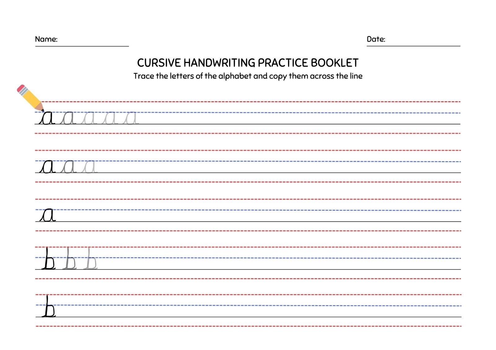 Printable Handwriting Sheets For Preschoolers