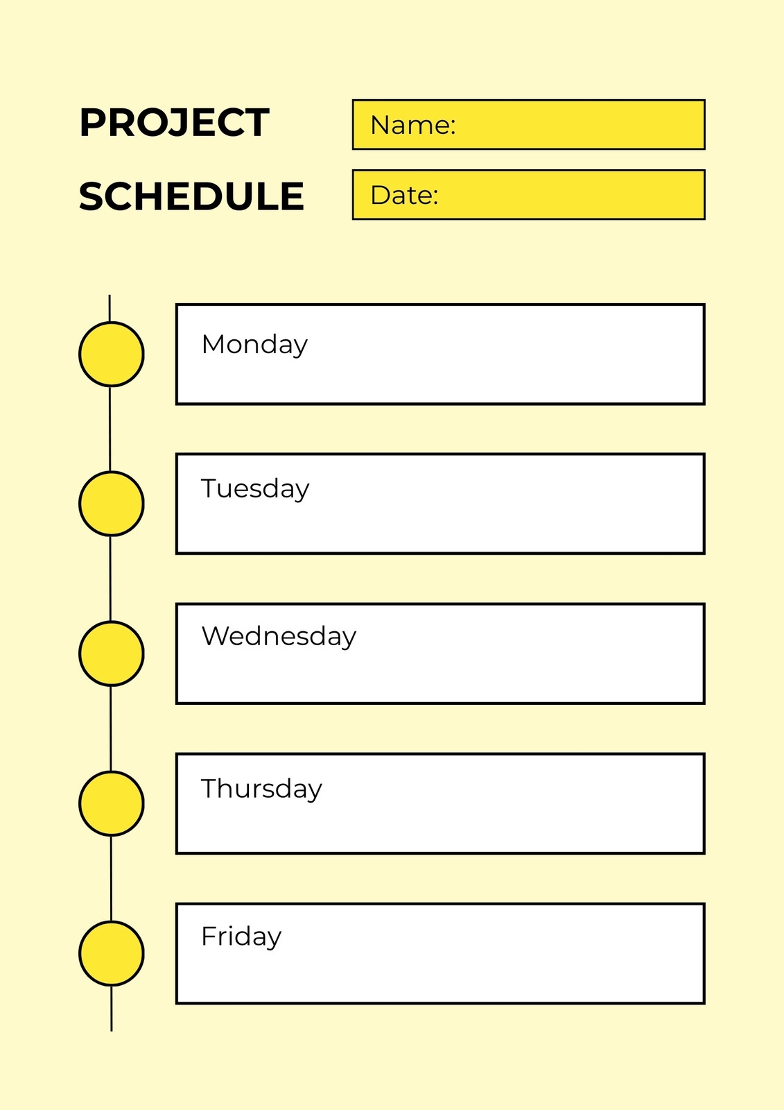 Free Custom Printable Project Schedule Planner Templates Canva