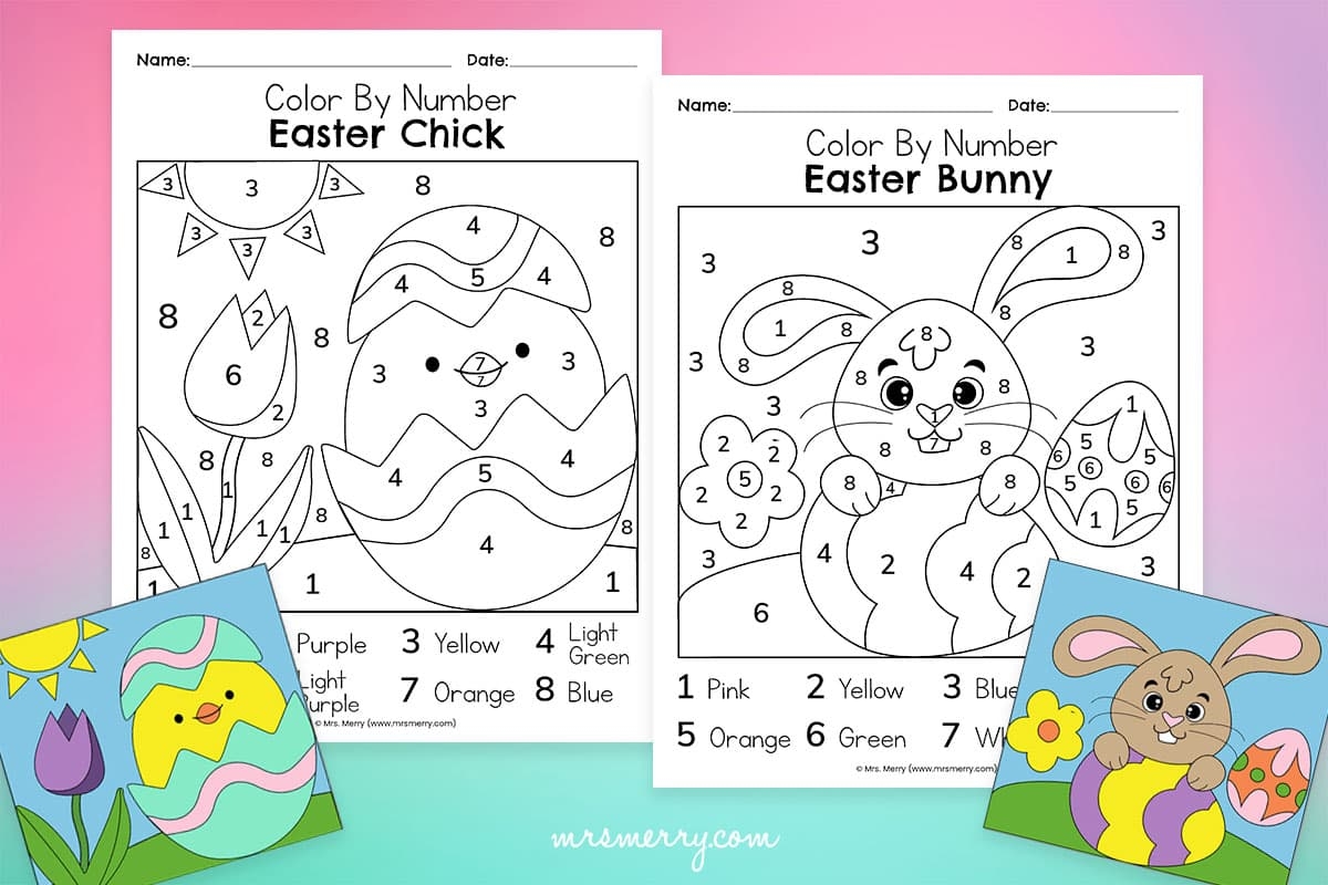 Printable Color By Number Worksheets