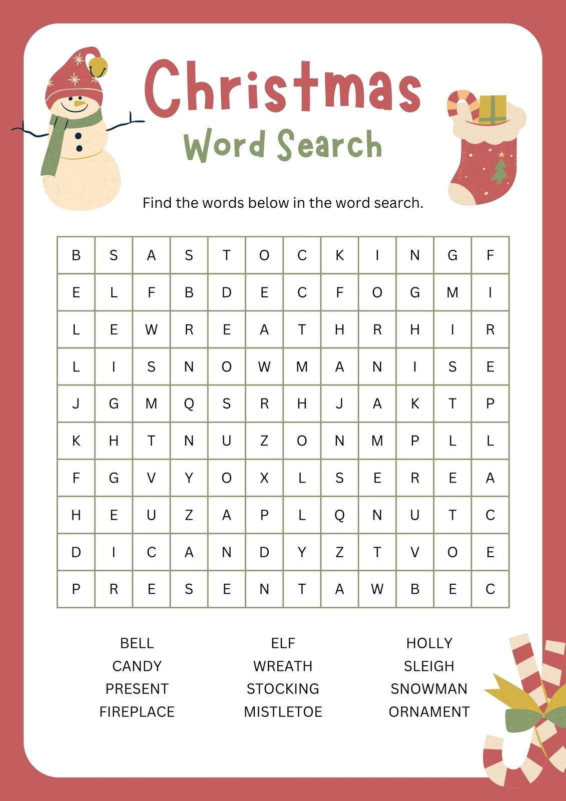 Free Editable Christmas Worksheet Templates Canva