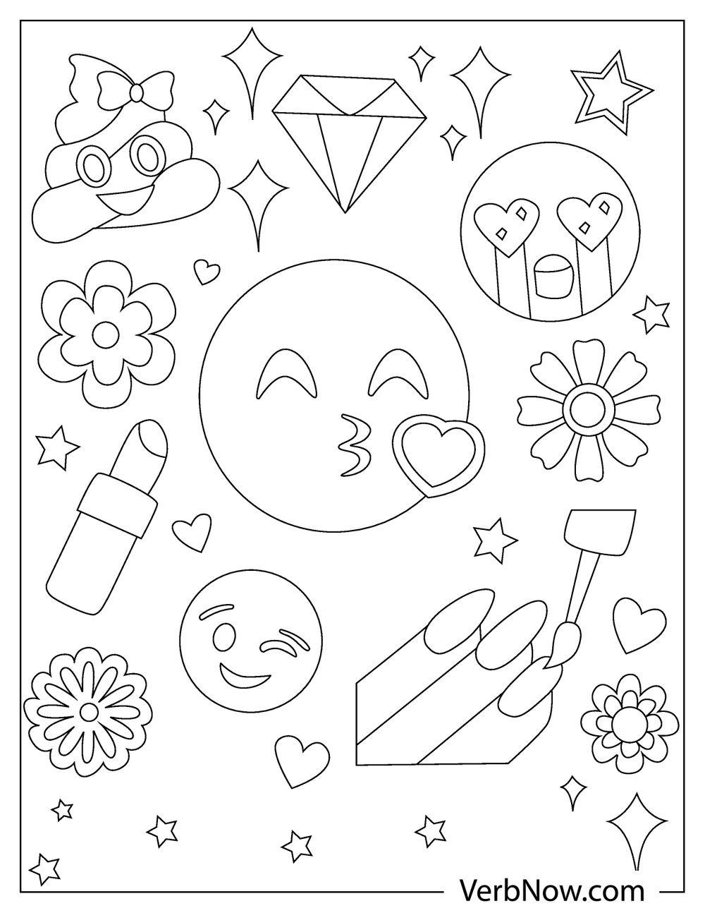 Printable Emoji Coloring Sheets