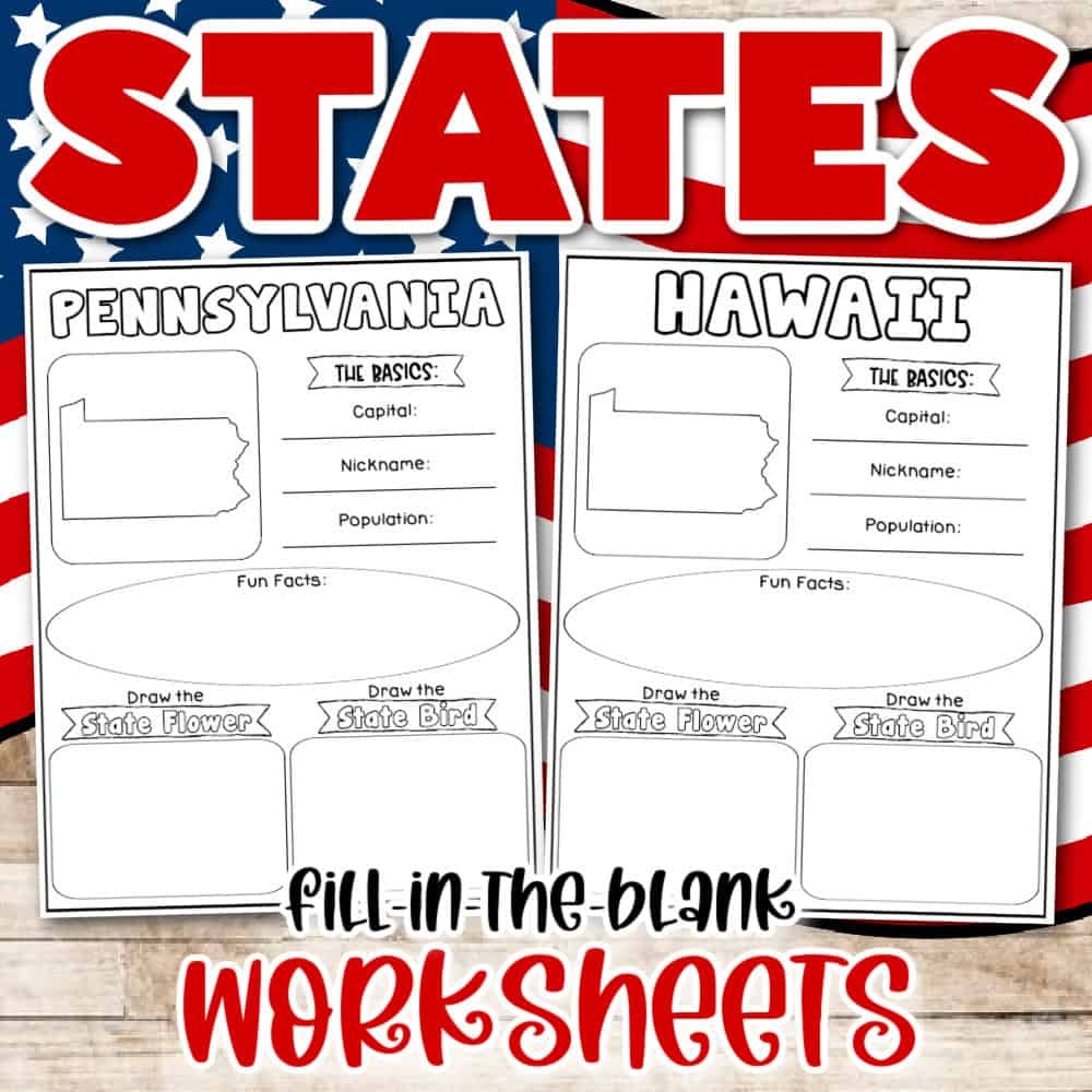 Free Printable State Report Worksheets