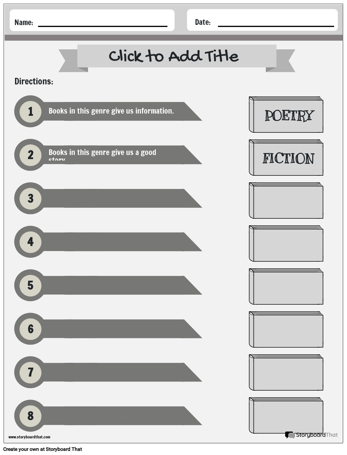 Free Printable Genre Worksheets