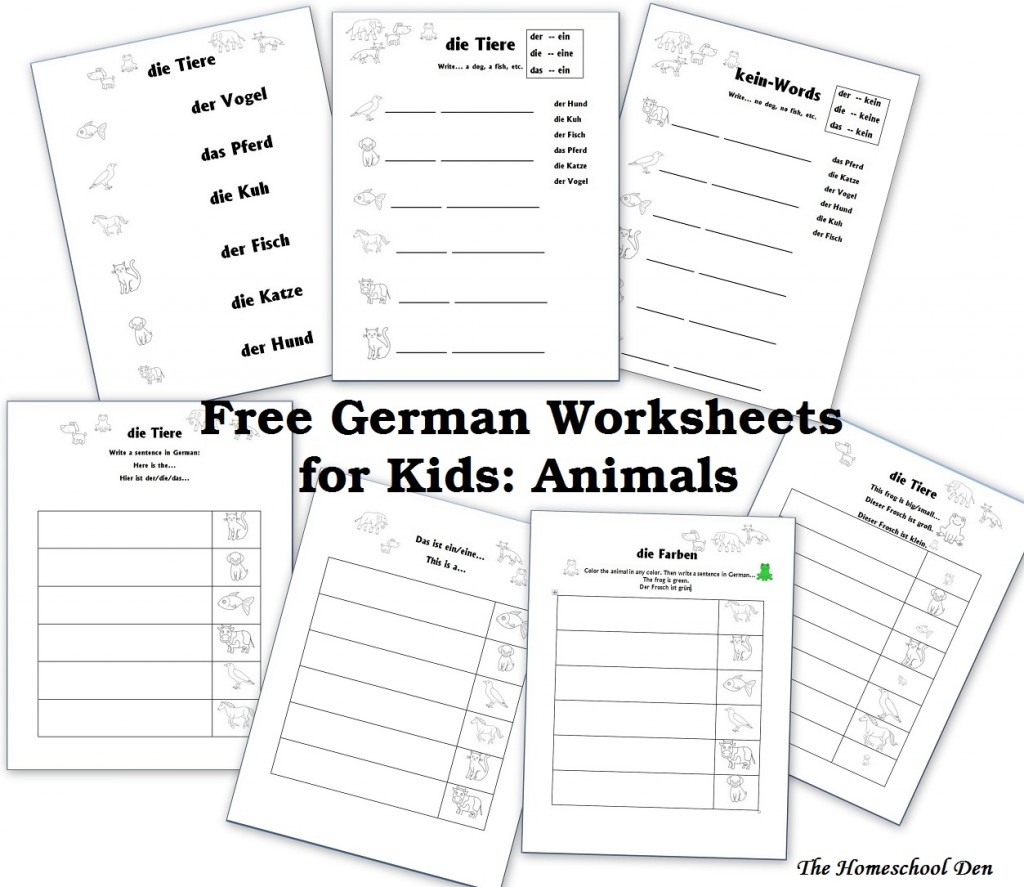 Free German Worksheets For Kids Homeschool Den