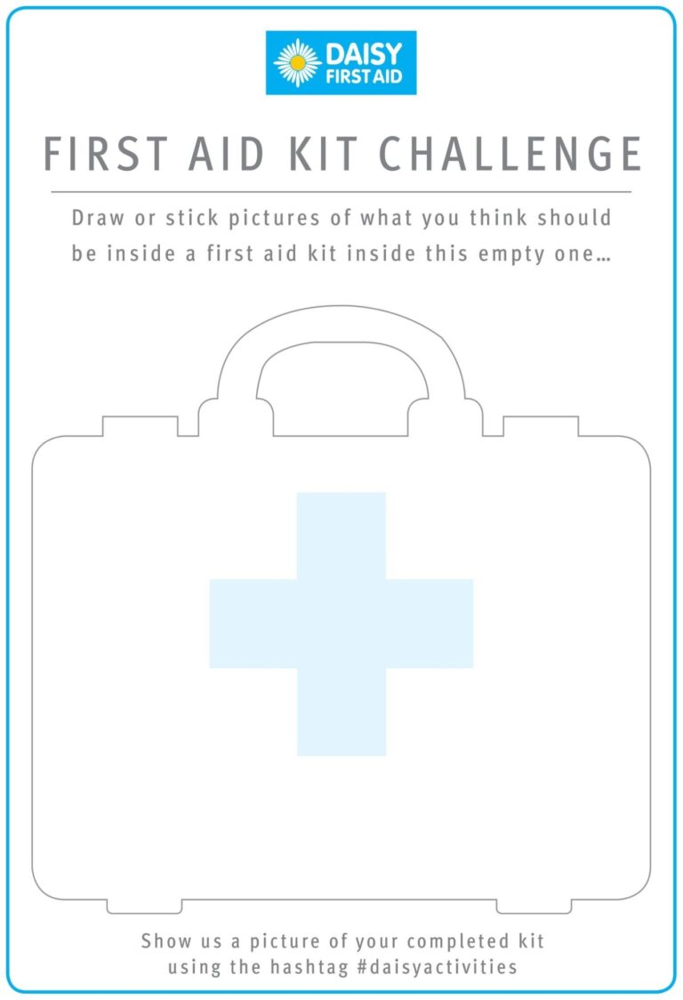 Free Kids Activity Sheets Daisy First Aid