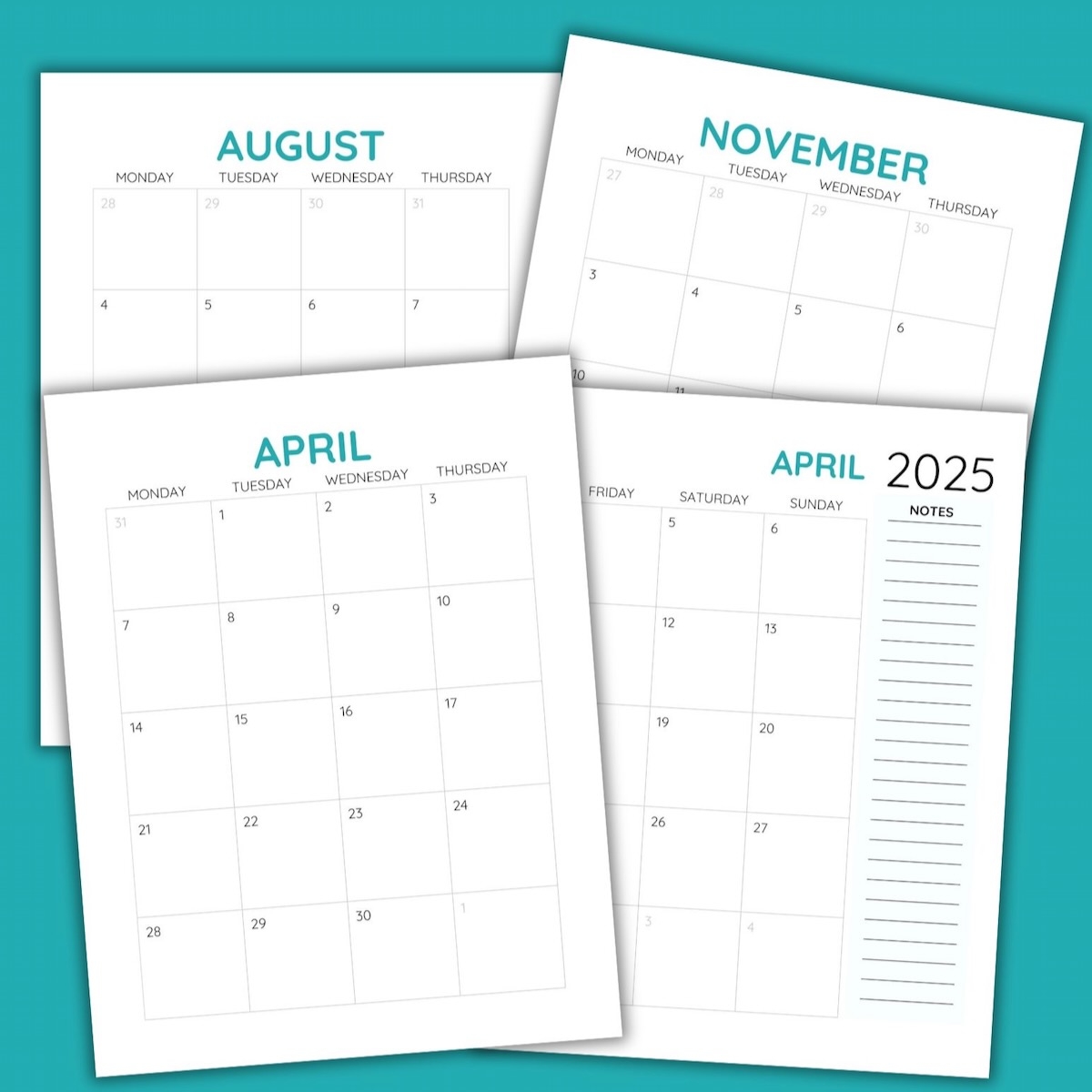 Free Large Print Calendar Pages Printable ADHD Friendly Honestly ADHD