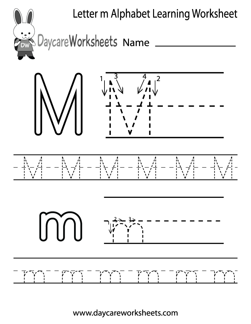 Letter M Worksheets Printable