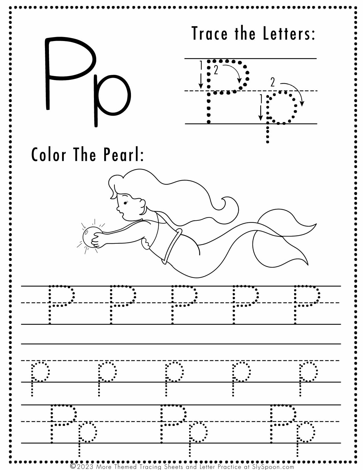 Free Printable Preschool Letter P Worksheets