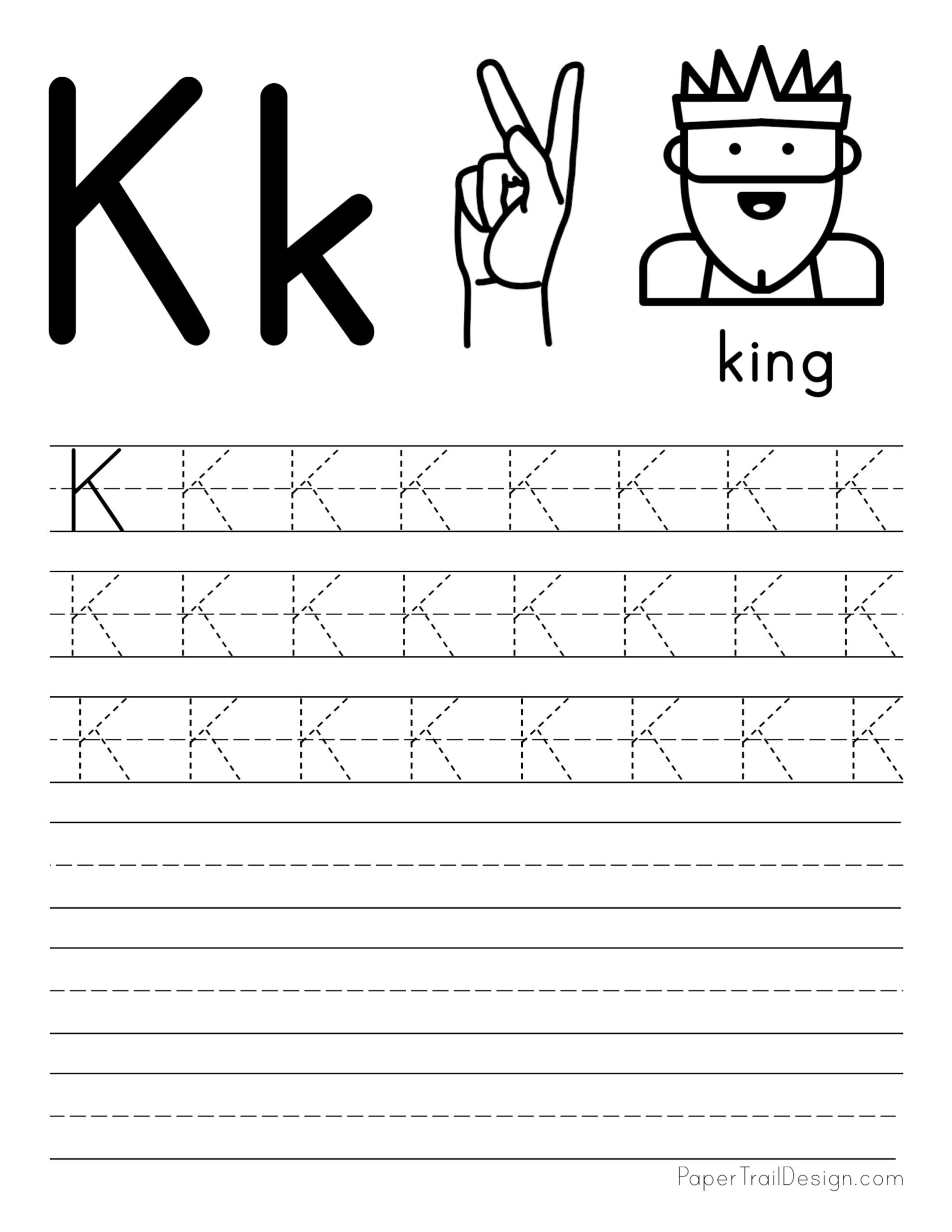 Free Printable Letter K Tracing Worksheets Free Printable Letter K Tracing Worksheets