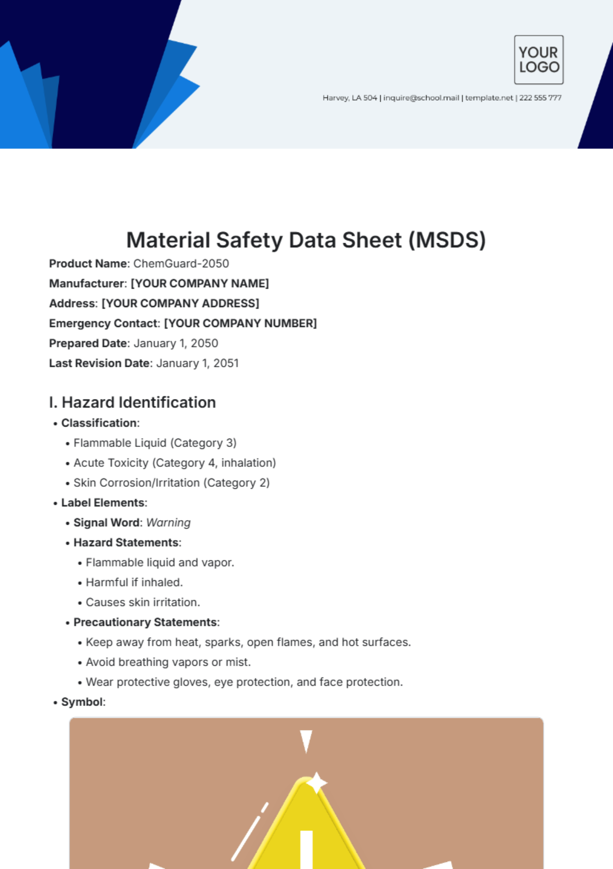 Free Printable Msds Sheets