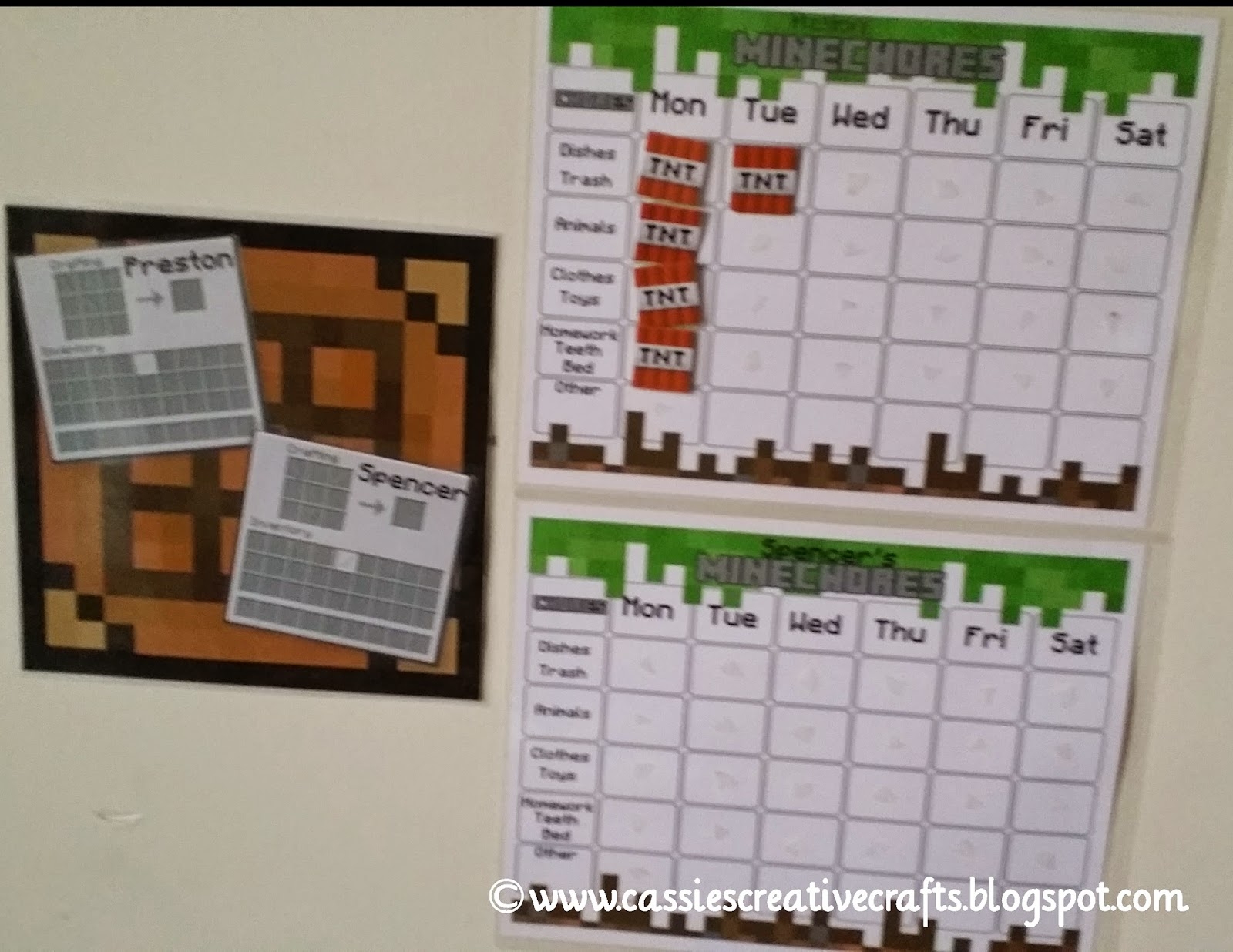 Free Minecraft Chore Chart Award System With Printables Free Minecraft Chore Chart Award System With Printables