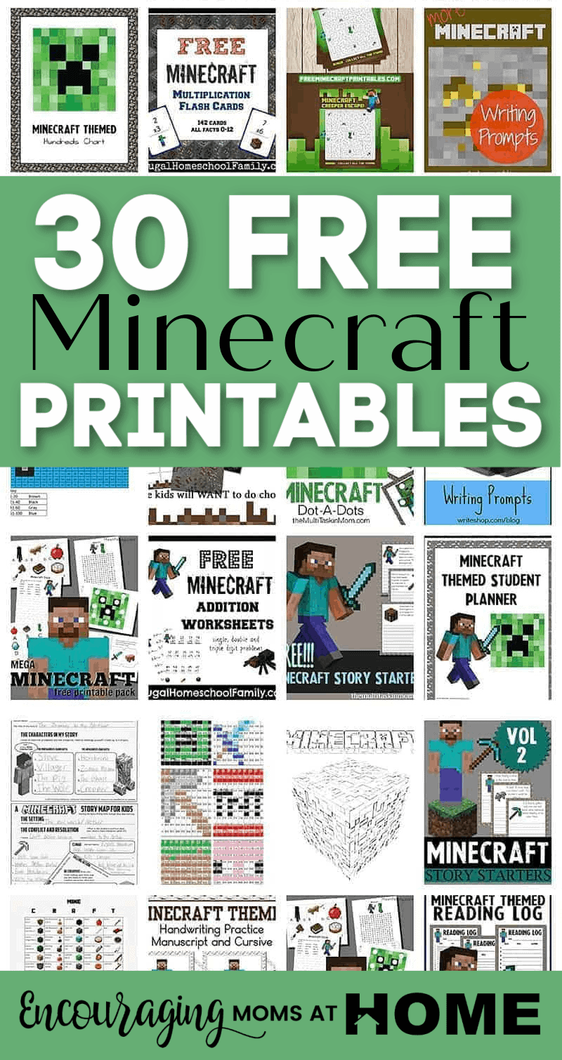 Free MInecraft Printables And Minecraft Worksheets