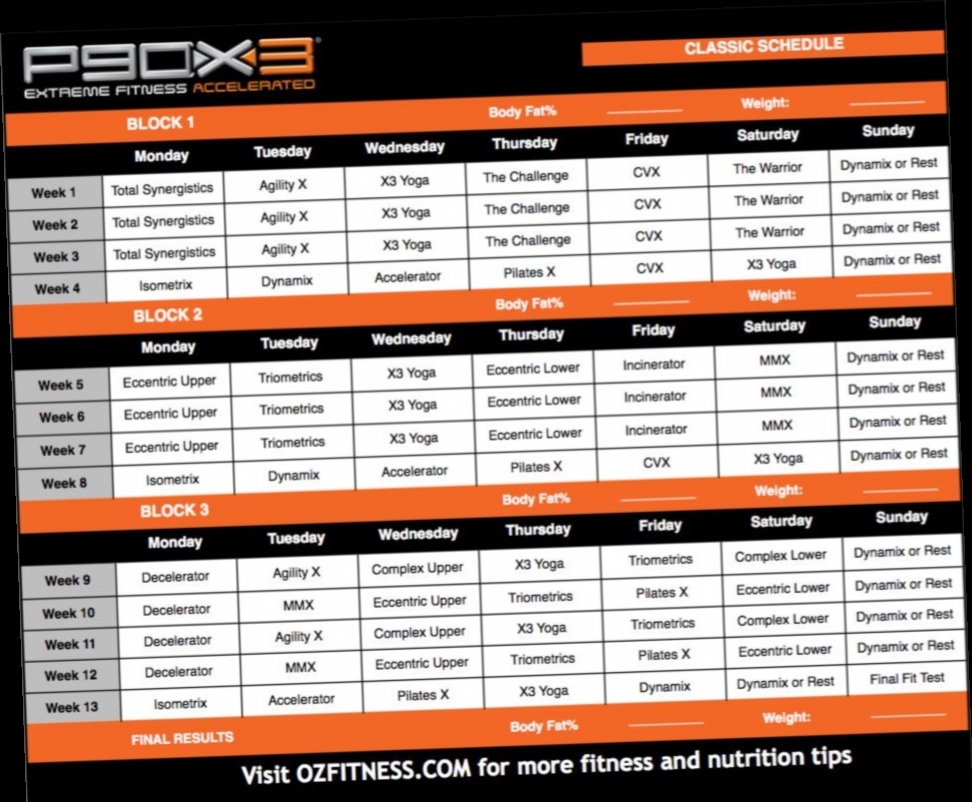 Free Official P90x3 Workout Schedule Download Free Official P90x3 Workout Schedule Png Images Free Worksheets On Clipart Library