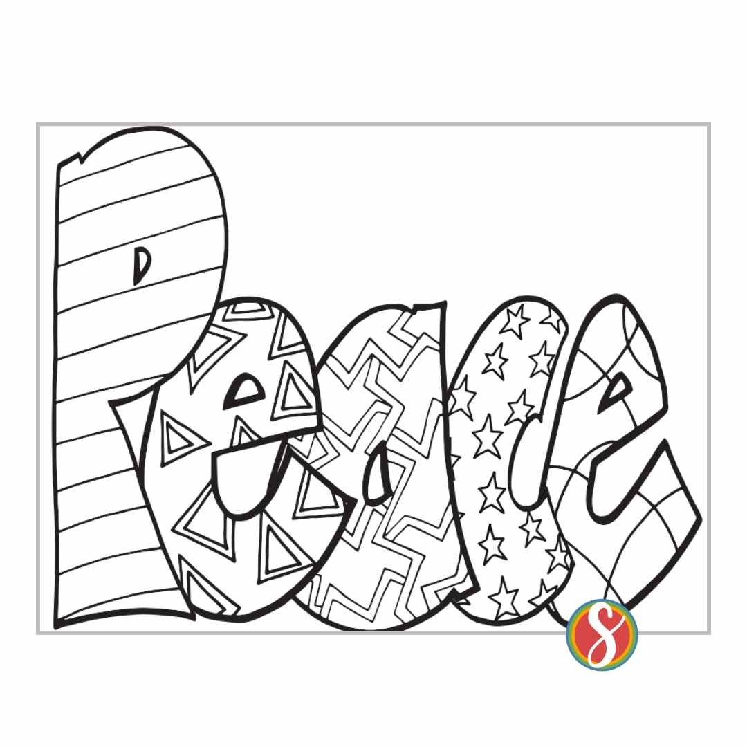 Peace Coloring Sheets Printable