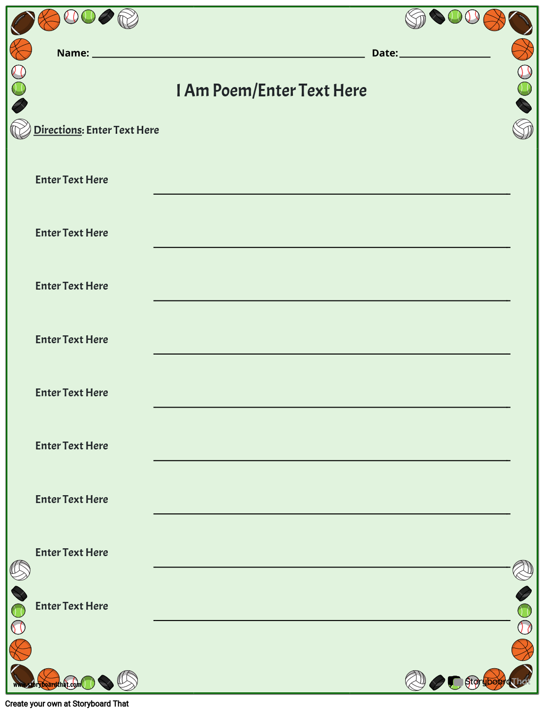 Poetry Worksheets Printable