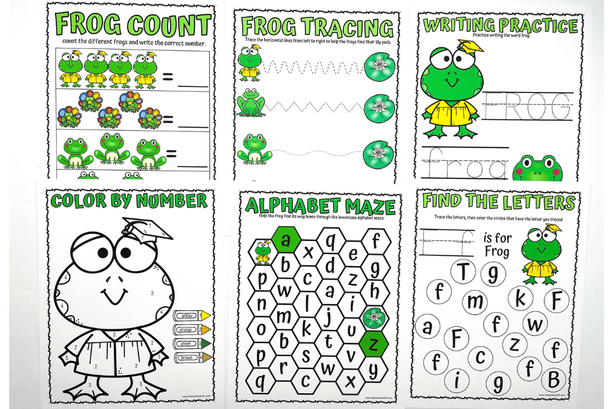 Free Preschool Frog Worksheets For Early Learning