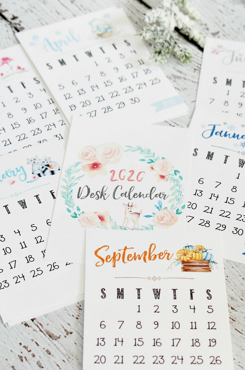 Printable Desktop Calendar