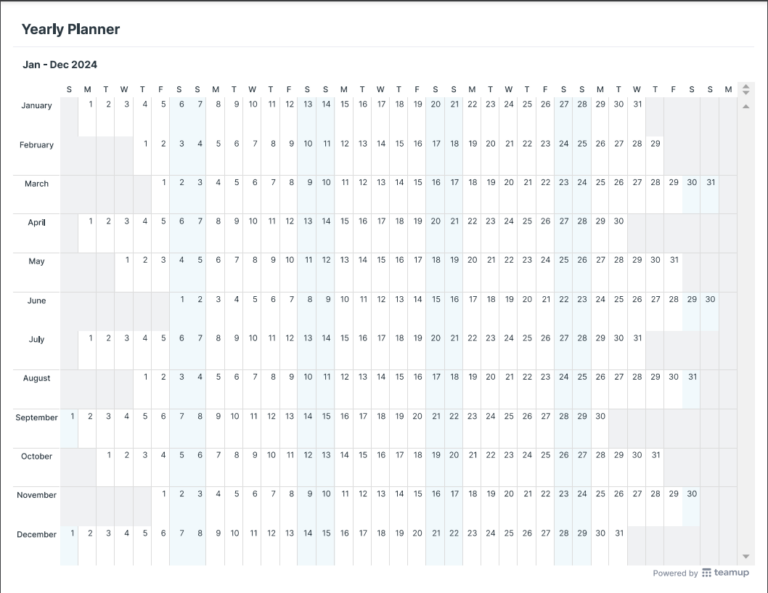 Free Printable 2024 Blank Calendars And Planners Teamup Blog