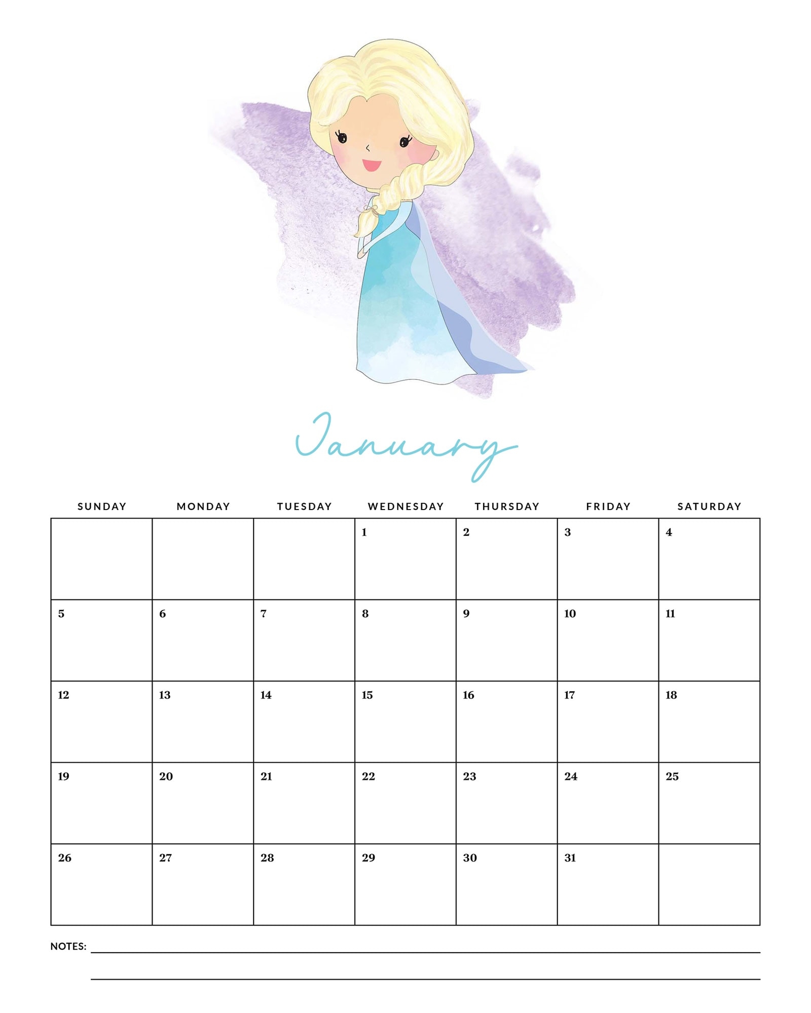 Free Printable 2025 Princess Calendar The Cottage Market Free Printable 2025 Princess Calendar The Cottage Market