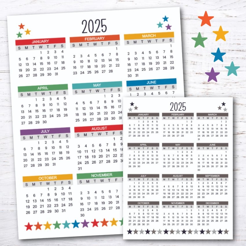 Calendar At A Glance Printable