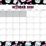 FREE PRINTABLE 2026 OCTOBER CALENDAR Cassie Smallwood