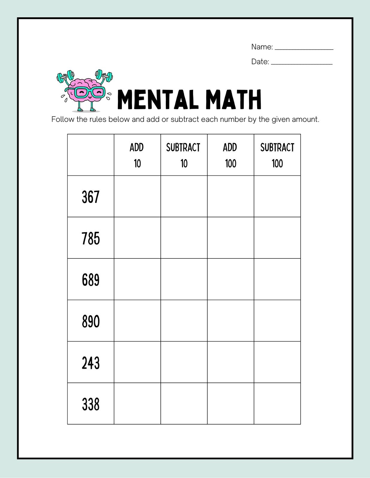 Free Printable 2nd Grade Math Worksheet Templates Canva