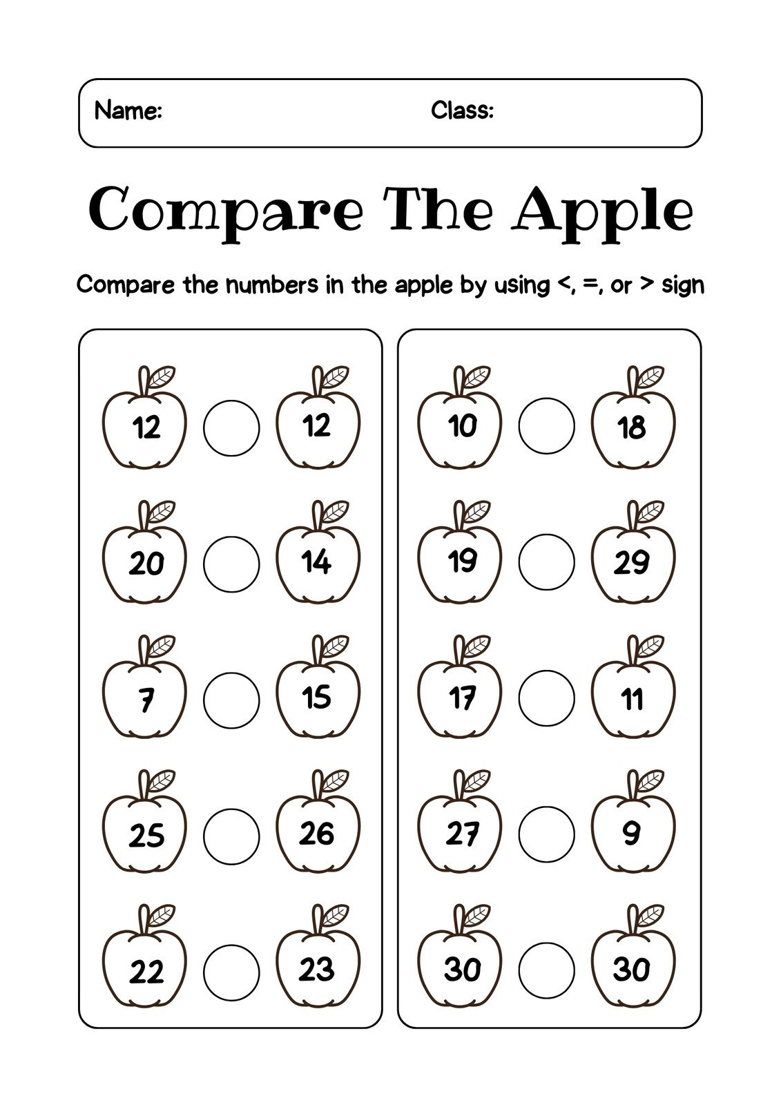 Printable Elementary Math Worksheets