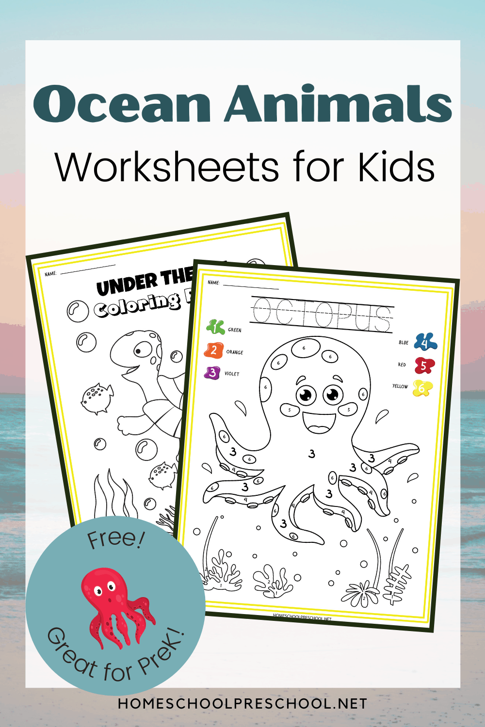 Printable Sea Animals Worksheets