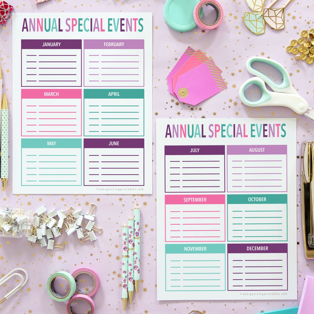 Free Printable Birthday Calendar Template