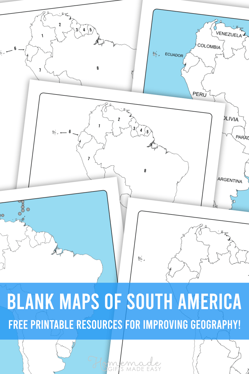 Printable South America Map Blank