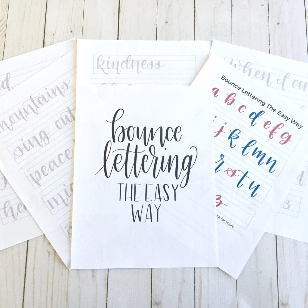 Free Printable Bounce Lettering Worksheets