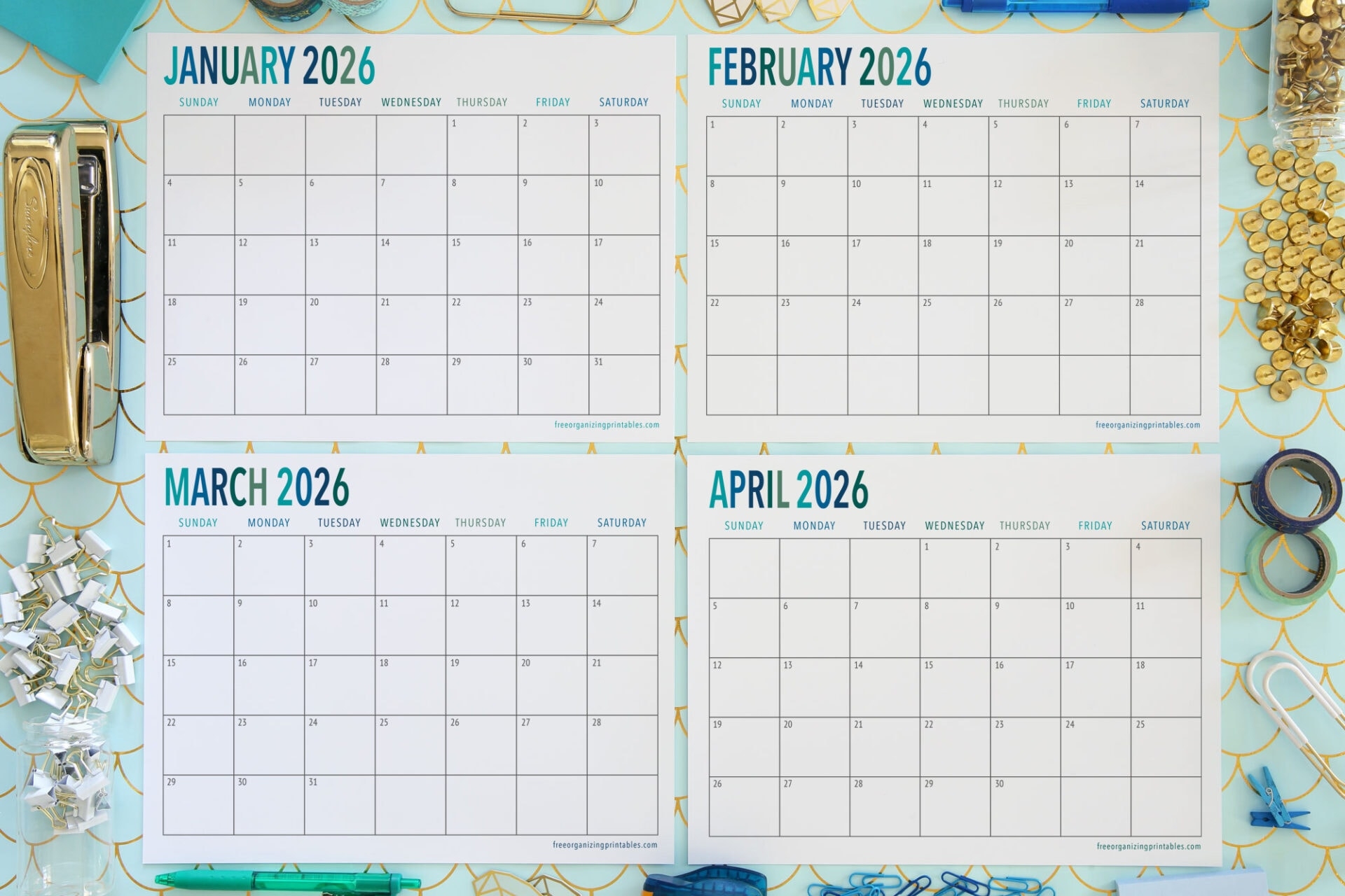 Printable 2026 Calendar By Month