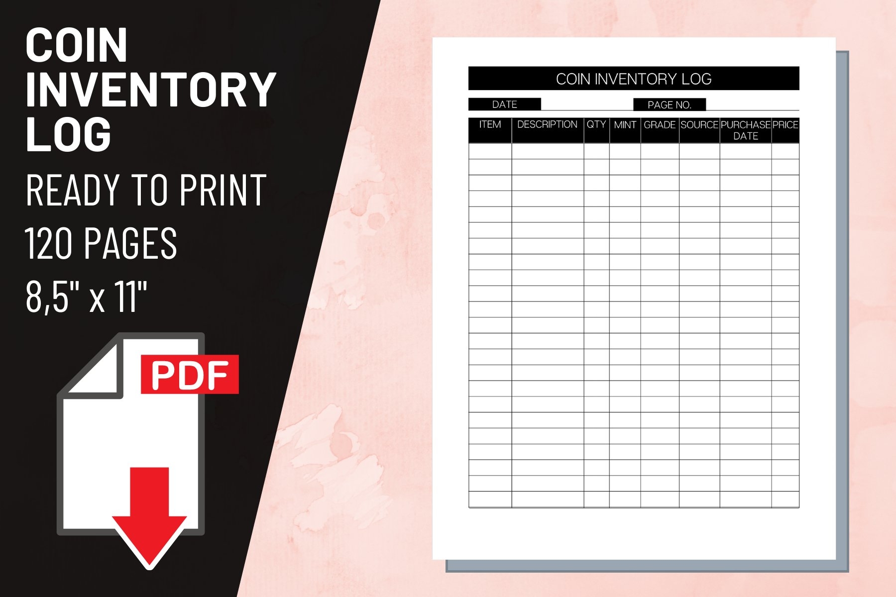 Free Printable Coin Inventory Sheets Download Free Printable Coin Inventory Sheets Png Images Free Worksheets On Clipart Library