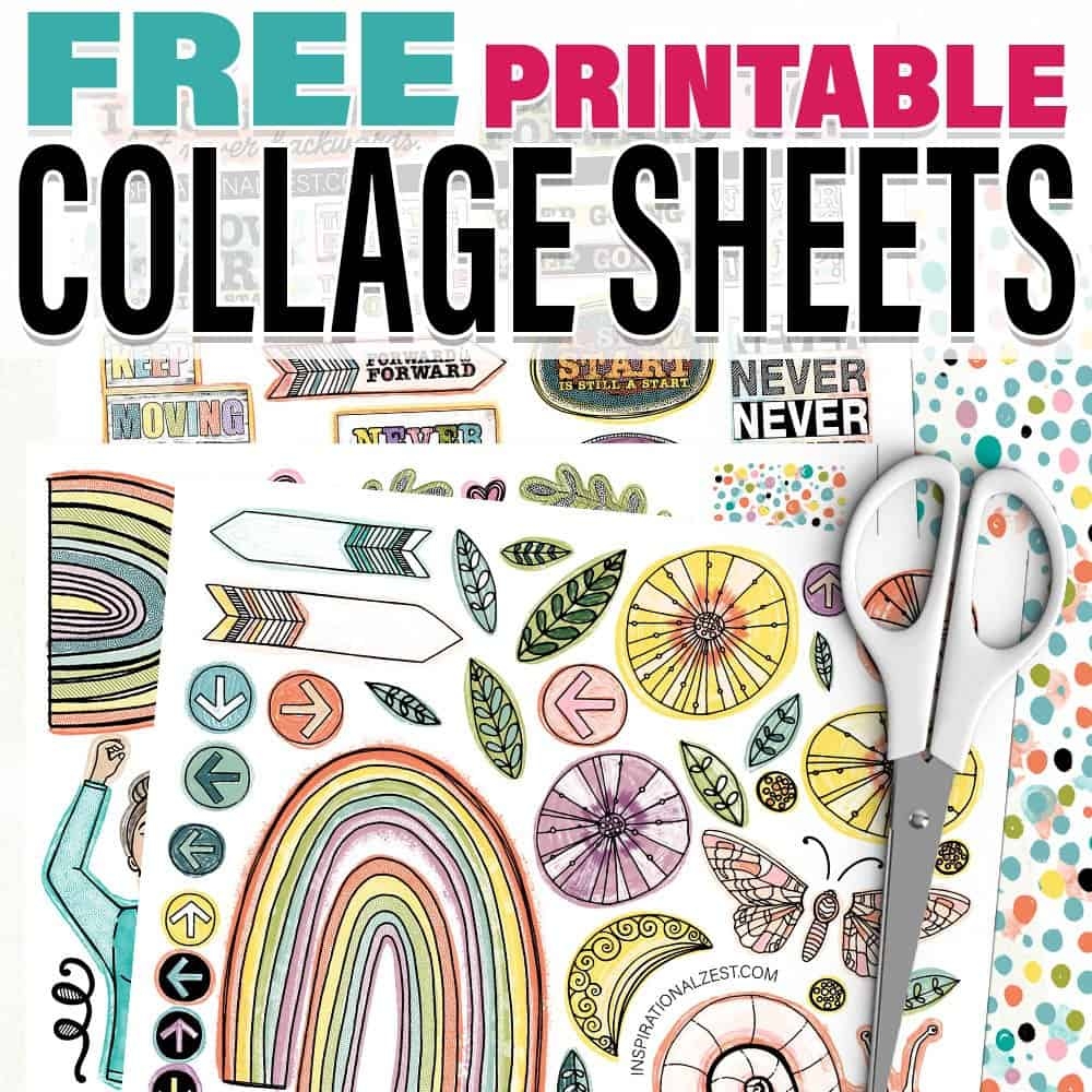 Free Printable Collage Sheets Move Forward Color Inspirational Zest