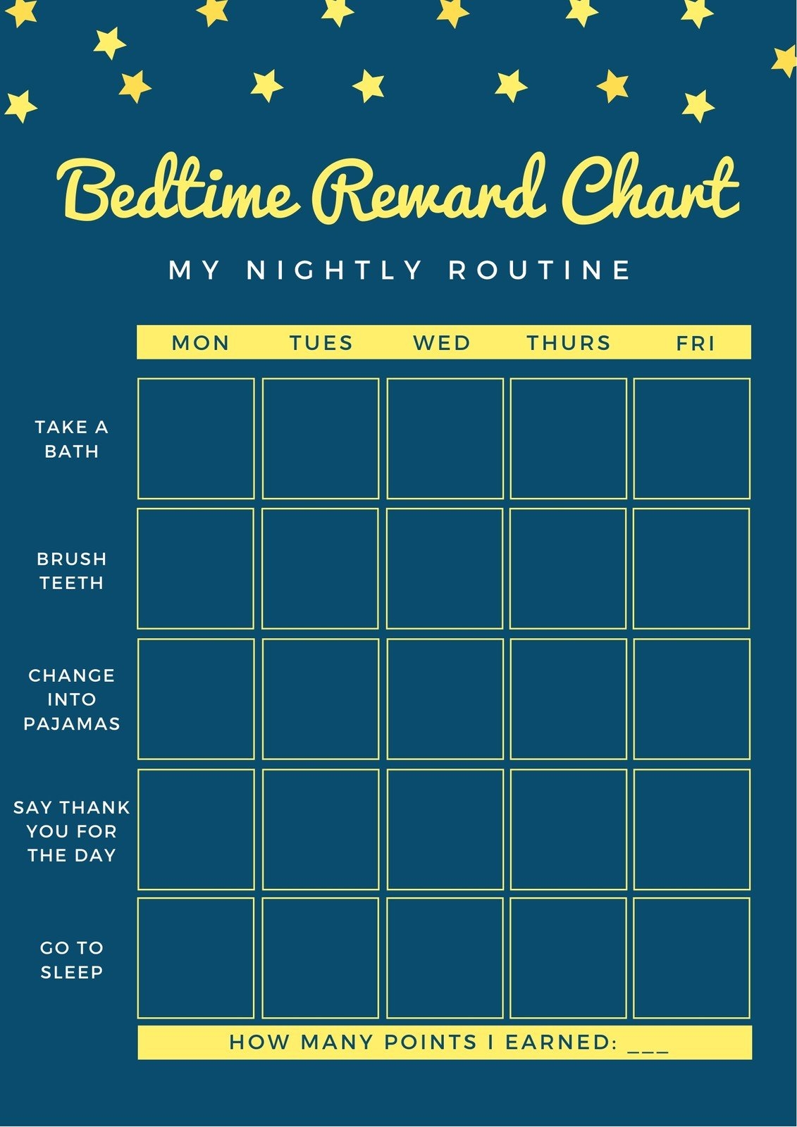 Blank Reward Chart Printable Free