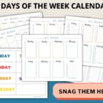 FREE Printable Days Of The Week Calendar Home Or Classroom Love Our Real Life