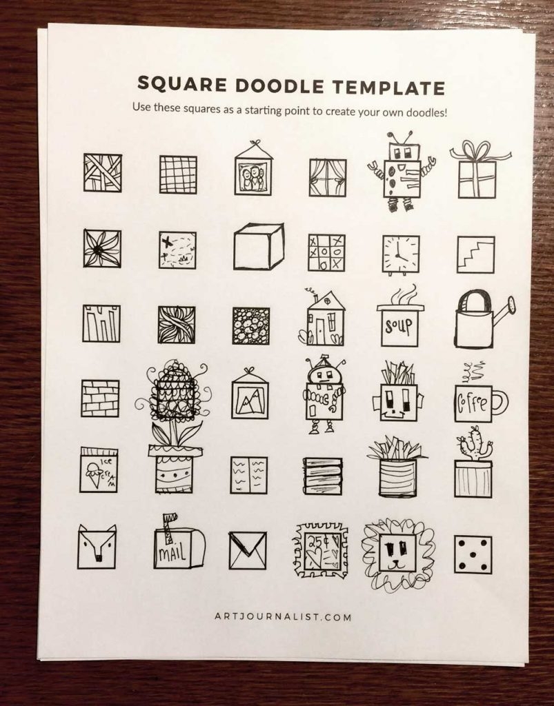 Free Printable Doodle Template Practice Sheets Artjournalist