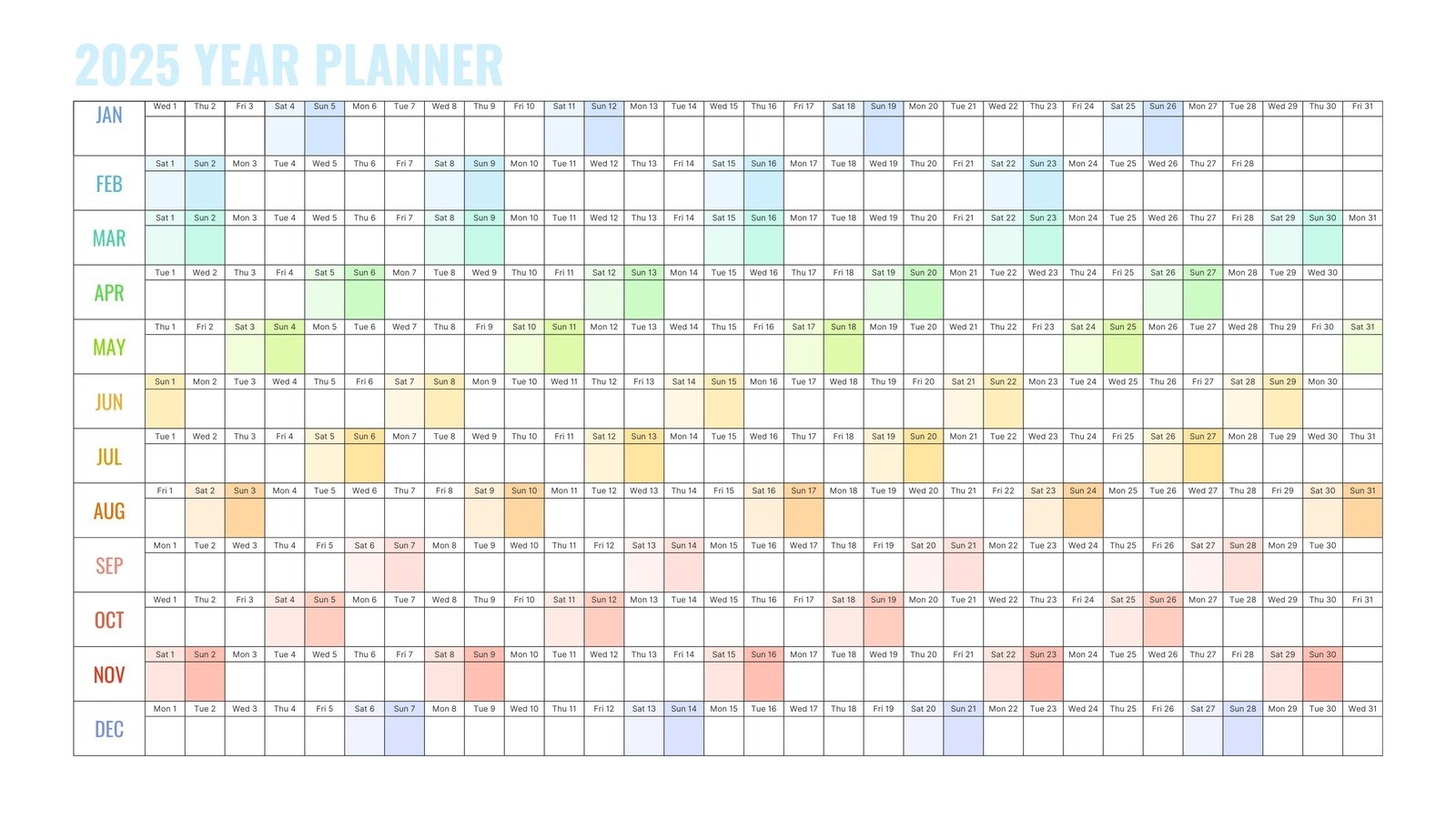 Printable Calendar Generator