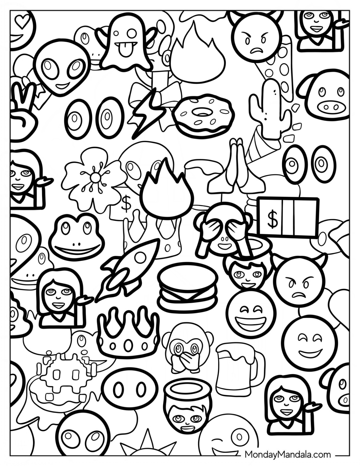 Free Printable Emoji Coloring Pages For Kids Worksheets Library