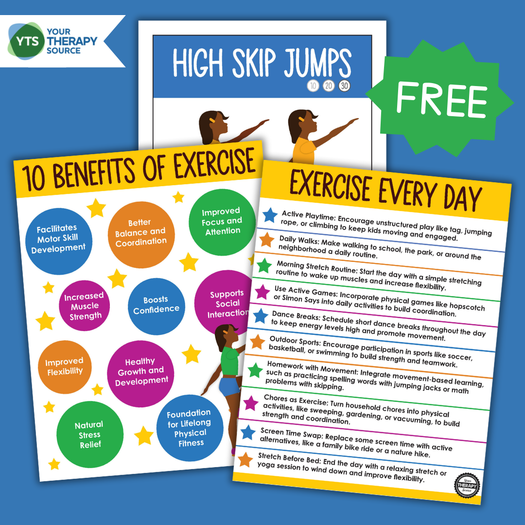 Free Printable Exercise Cards For Kids Your Therapy Source Free Printable Exercise Cards For Kids Your Therapy Source