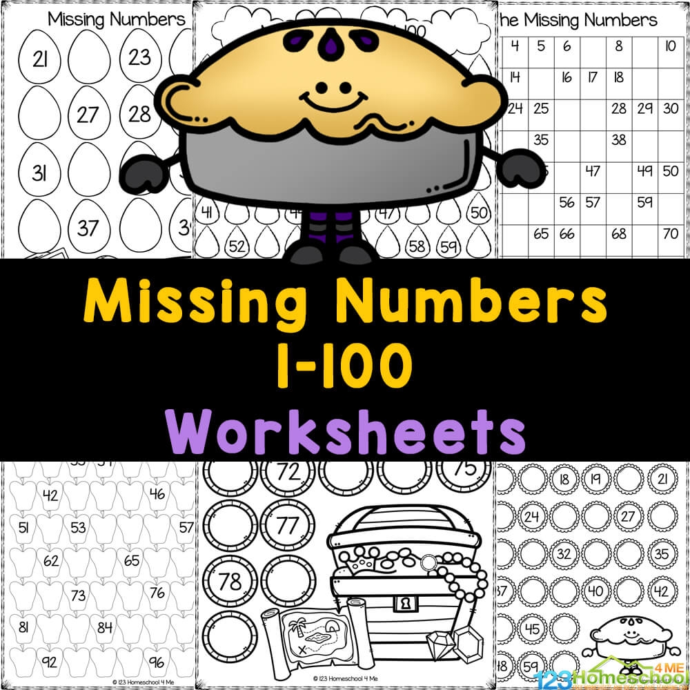 FREE Printable Fill In The Missing Number Worksheets