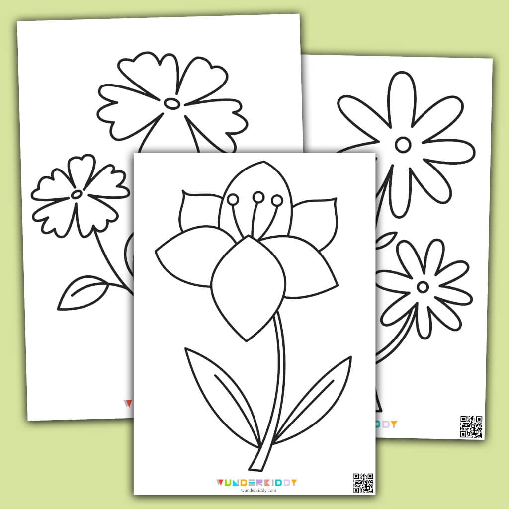 Free Printable Flower Coloring Pages For Kids Adults