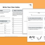 Free Printable Haiku Starter Worksheet For Poetry Lessons
